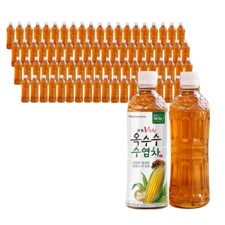 광동 V라인 옥수수수염차 500ml 80개 무라벨 물대용 음료 곡물차