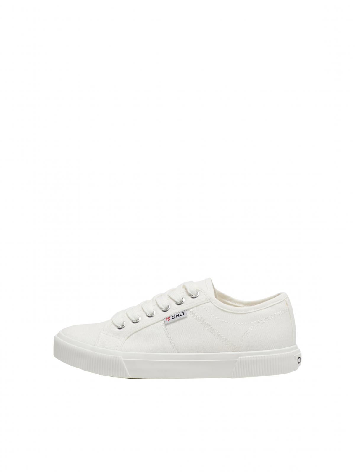 온리 베이직 캔버스 로우탑 스니커즈 15318098_2206 WHITE / WHITE - 상품 이미지