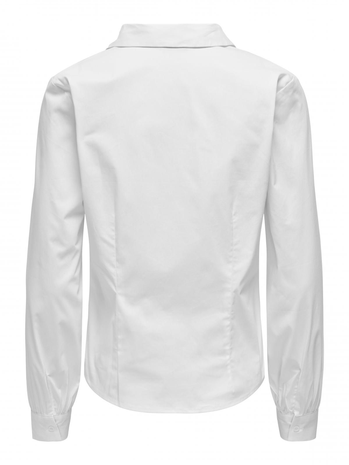 제이디와이 브이넥 볼륨소매 레귤러핏 긴팔 셔츠 15335502_2206 WHITE / WHITE - 상세 이미지 4