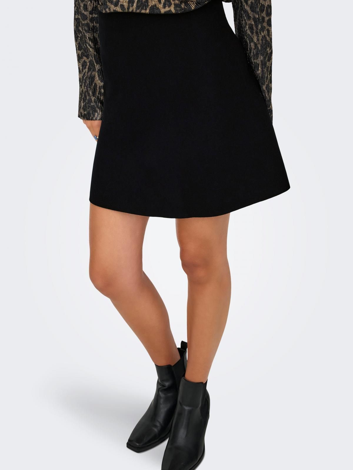 온리 니트 미니 스커트 블랙 15365200_2161 BLACK / BLACK 이미지 6