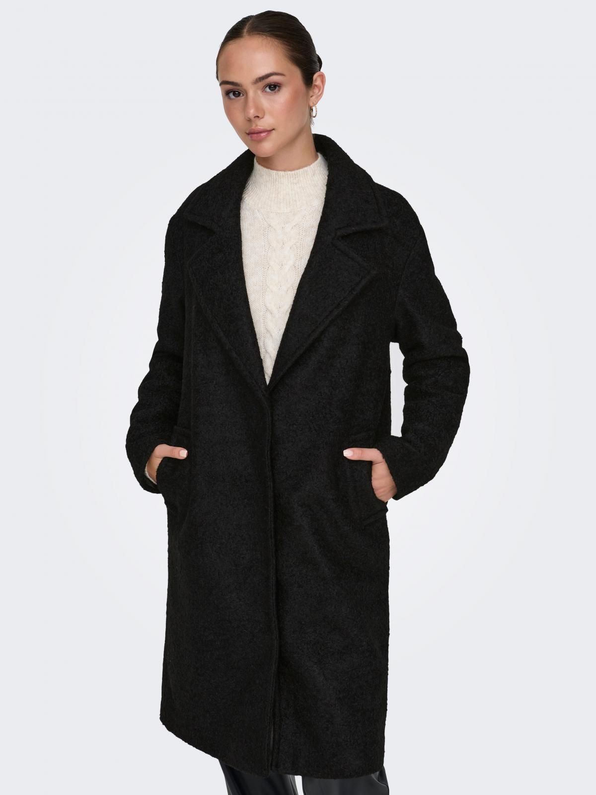 제이디와이 테크니컬 부클레 롱 코트 15328166_2161 BLACK / BLACK - 상품 이미지