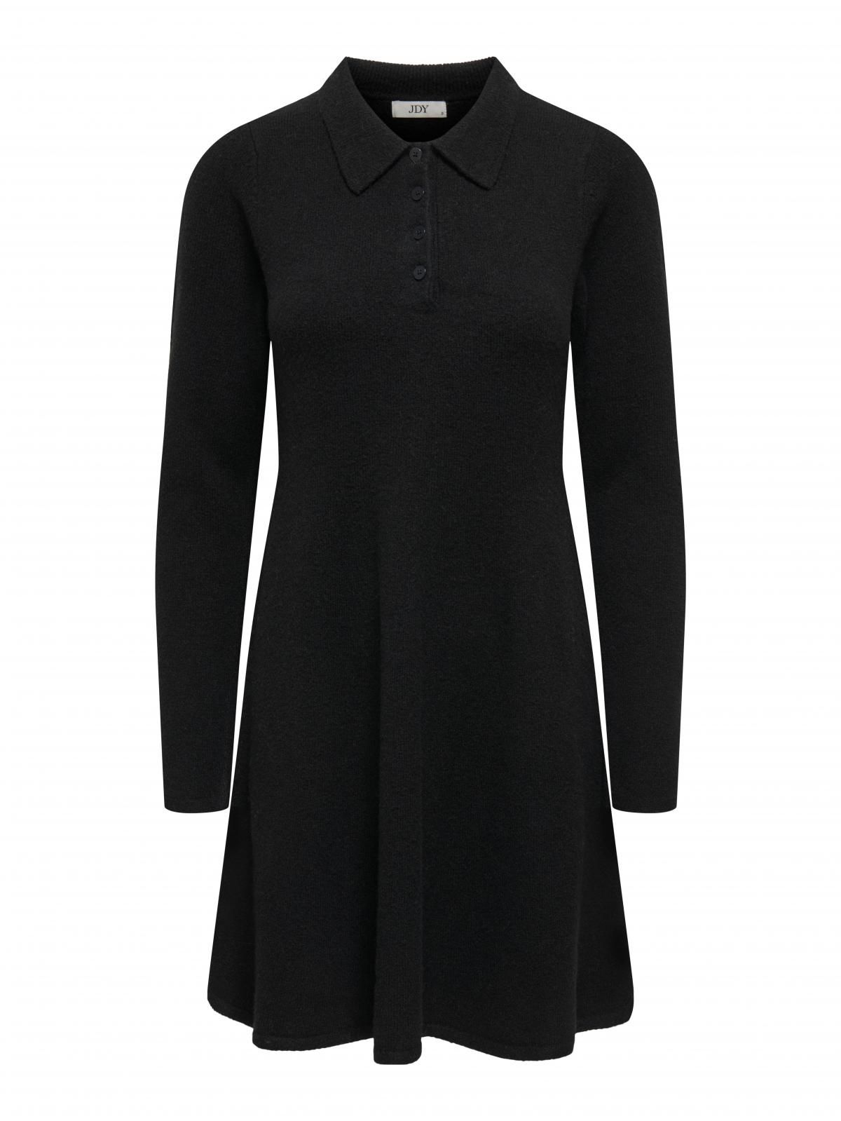 제이디와이 플렉시블 니트 셔츠카라 미니 원피스 15358260_2161 BLACK / BLACK - 상세 이미지 3