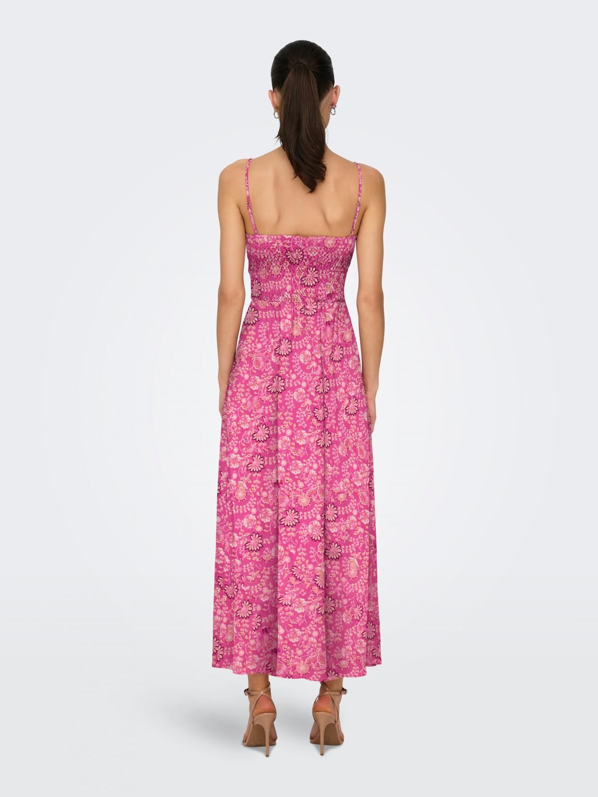 온리 스트랩 스모크 디테일 롱 원피스 15325511_8904_1199921 ROSE / FUCHSIA FEDORA - 상세 이미지 2