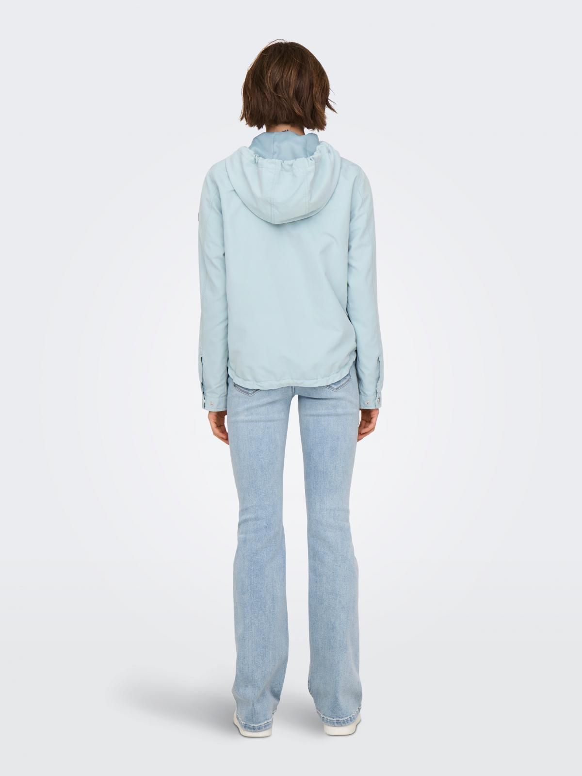 온리 테크니컬 라이트블루 후드 집업 재킷 15218613_1422 TURQUOISE / GRAY MIST - 상세 이미지 2
