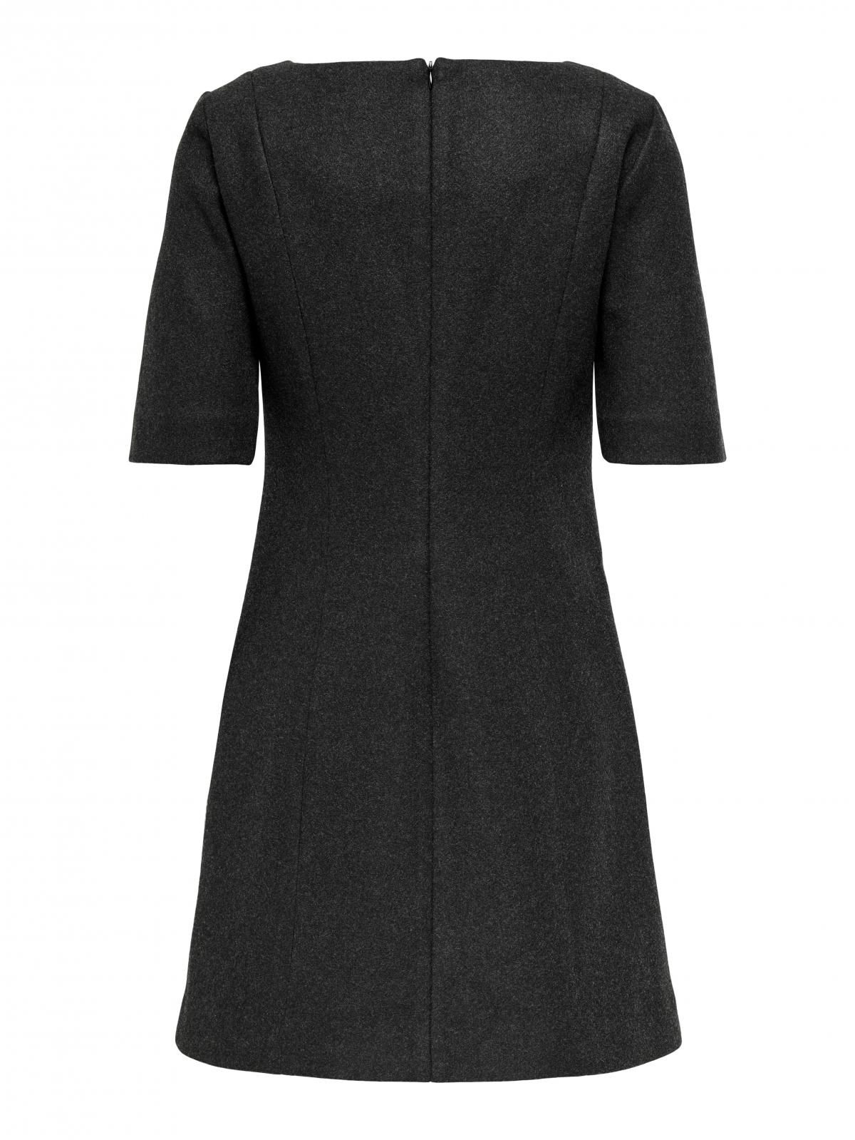 온리 슬림핏 반팔 미니 원피스 보트넥 15366752_2383 GREY / DARK GREY MELANGE - 상세 이미지 4