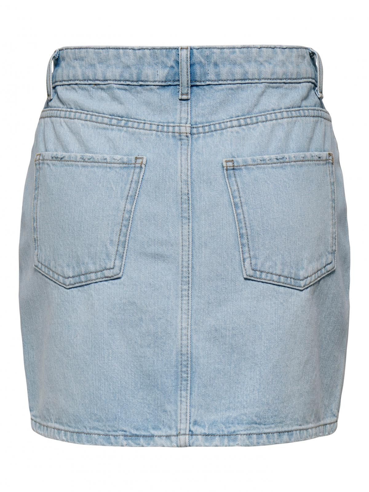 온리 라이트 데님 미니 스커트 포켓 벨트고리 15344242_2116 BLUE / LIGHT BLUE DENIM - 상세 이미지 4