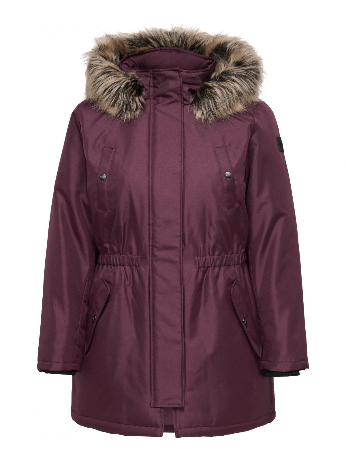 온리 빅사이즈 테크니컬 후드퍼 롱파카 15185999_1045_1065584 PURPLE / MAUVE WINE - 상세 이미지 3