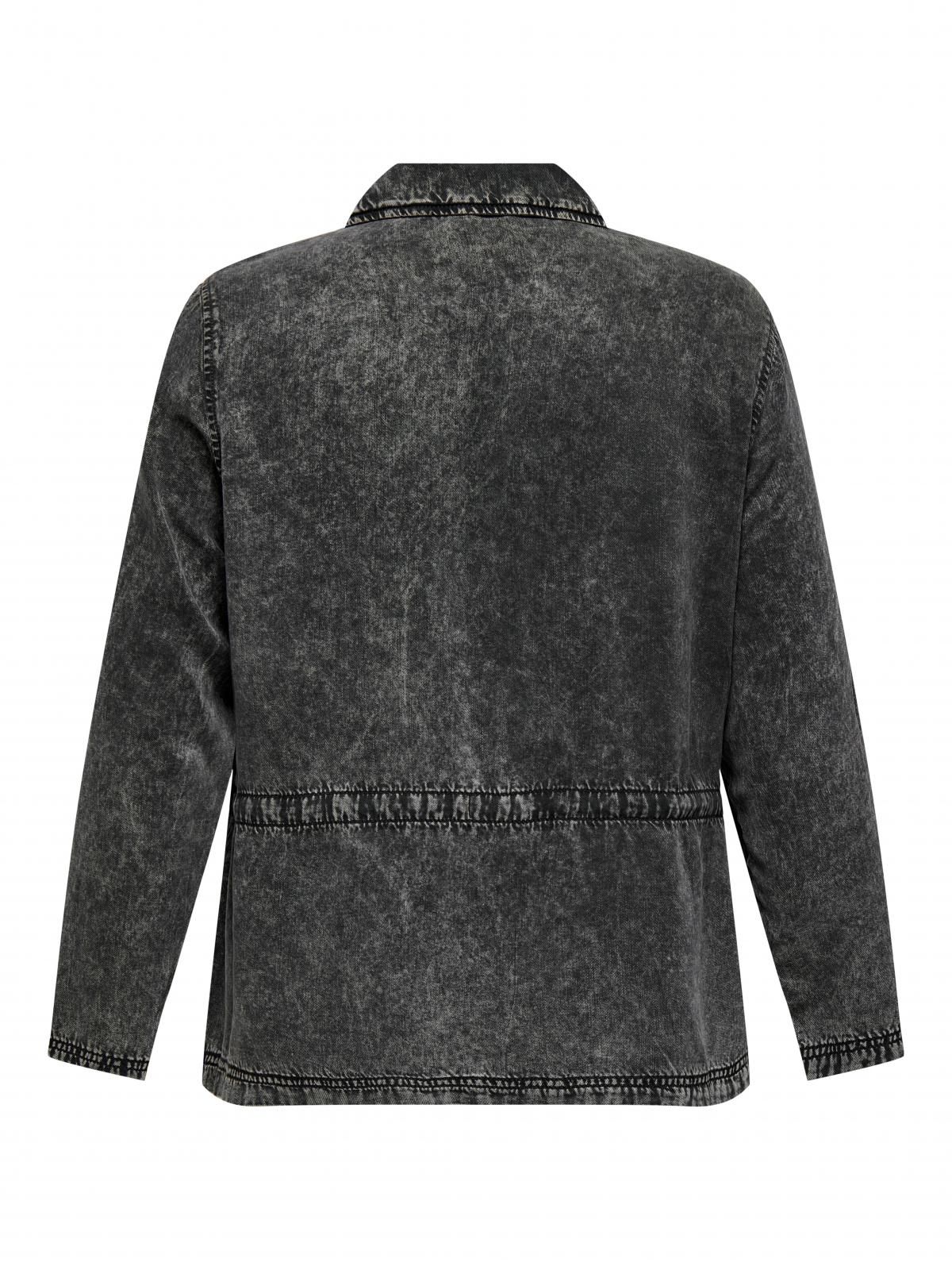 온리 테크니컬 데님 하이넥 스트링 자켓 15339861_2161_1158596 BLACK / BLACK - 상세 이미지 4