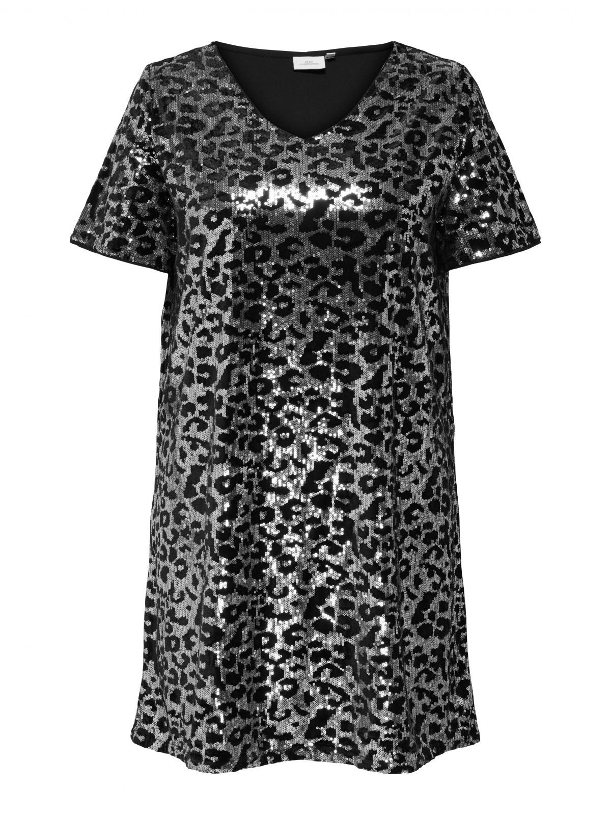 온리 빅사이즈 애니멀 프린트 미니 원피스 15358640_2161_1223054 BLACK / BLACK - 상세 이미지 4