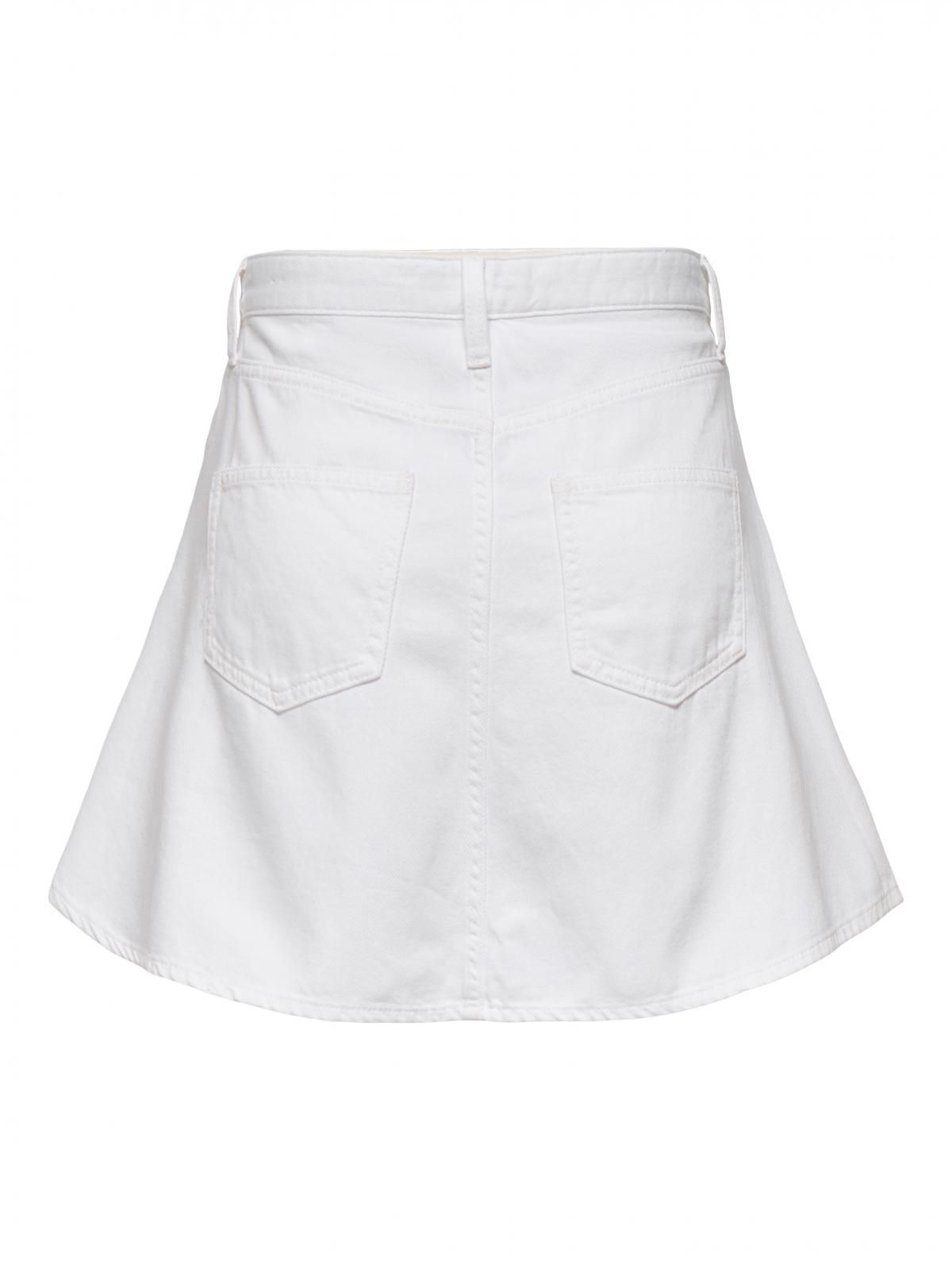 온리 화이트 데님 미니 스커트 15349233_2206 WHITE / WHITE - 상세 이미지 4