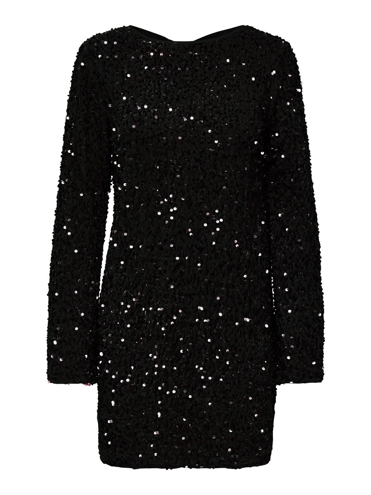 온리 시퀸 미니 원피스 라운드넥 15339408_2161_1243746 BLACK / BLACK - 상세 이미지 3