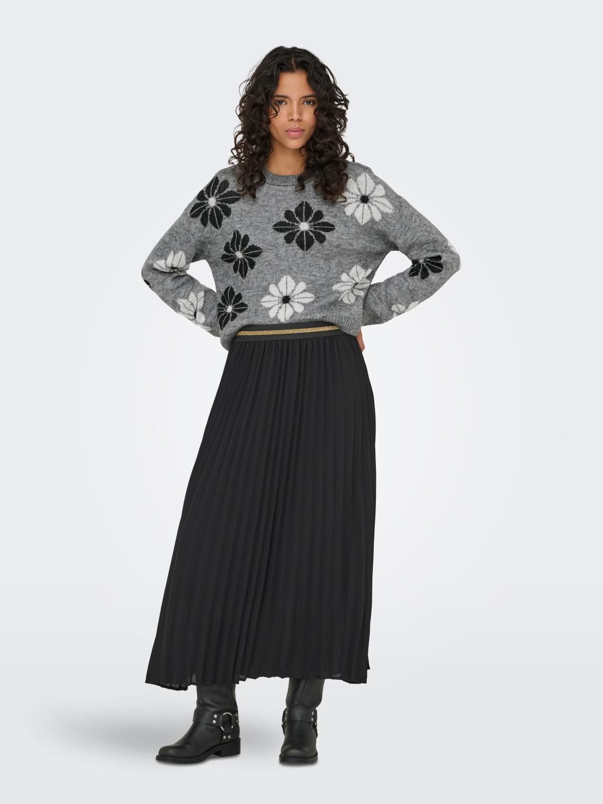온리 플리츠 롱스커트 밴딩 블랙 15358295_2161 BLACK / BLACK - 상세 이미지 5