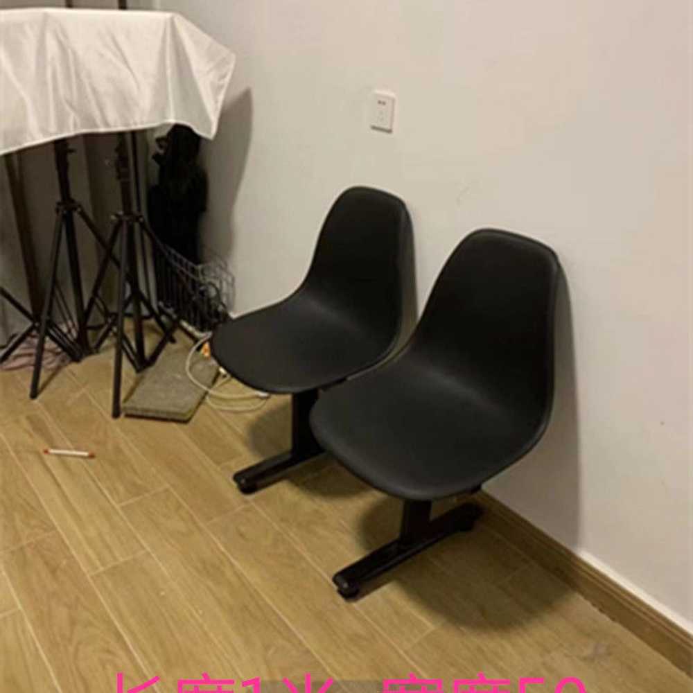 플라스틱 벤치 야외 학교 좌석 사무실 관람석 롱벤치 2인석 / 무광 블랙 이미지 6