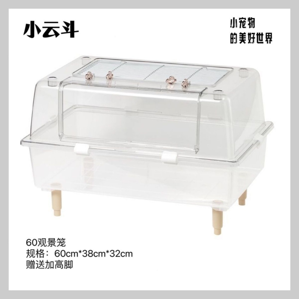 파충류 하우스 케이지 꾸미기 사육장 투명 온도조절 편리한 도마뱀 숨숨집 거미 60° 셀라돈 반투명 케이지 - 상세 이미지 3