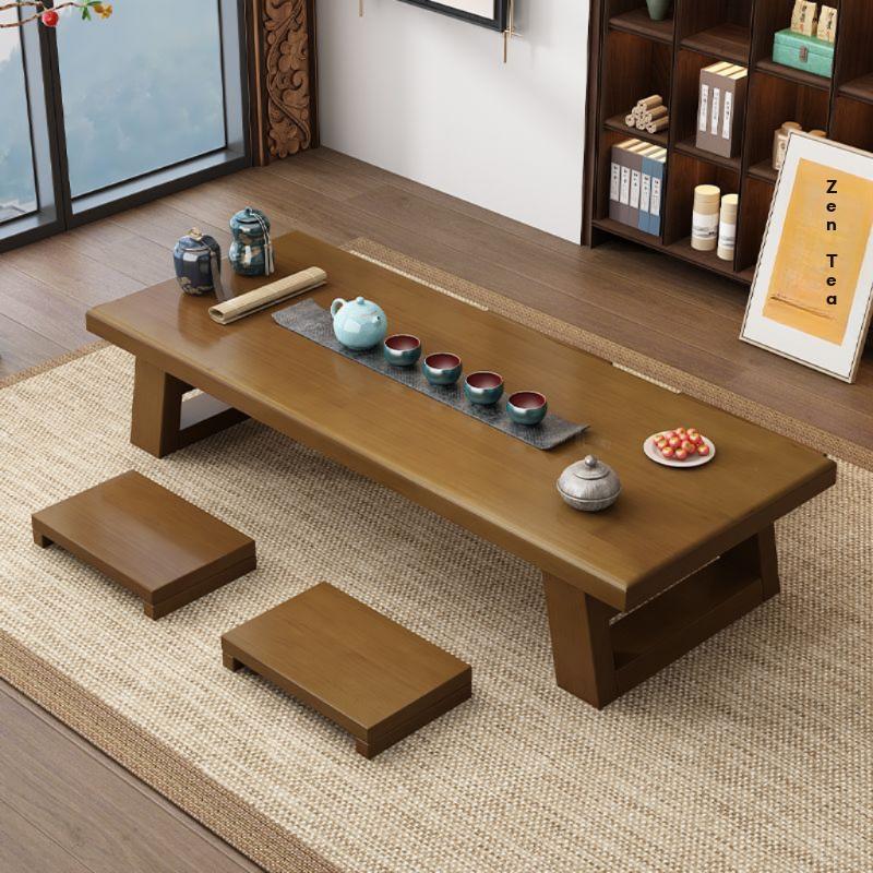 6인용 원목 긴상 사각상 큰 교자상 손님상 120cm - 상세 이미지 3