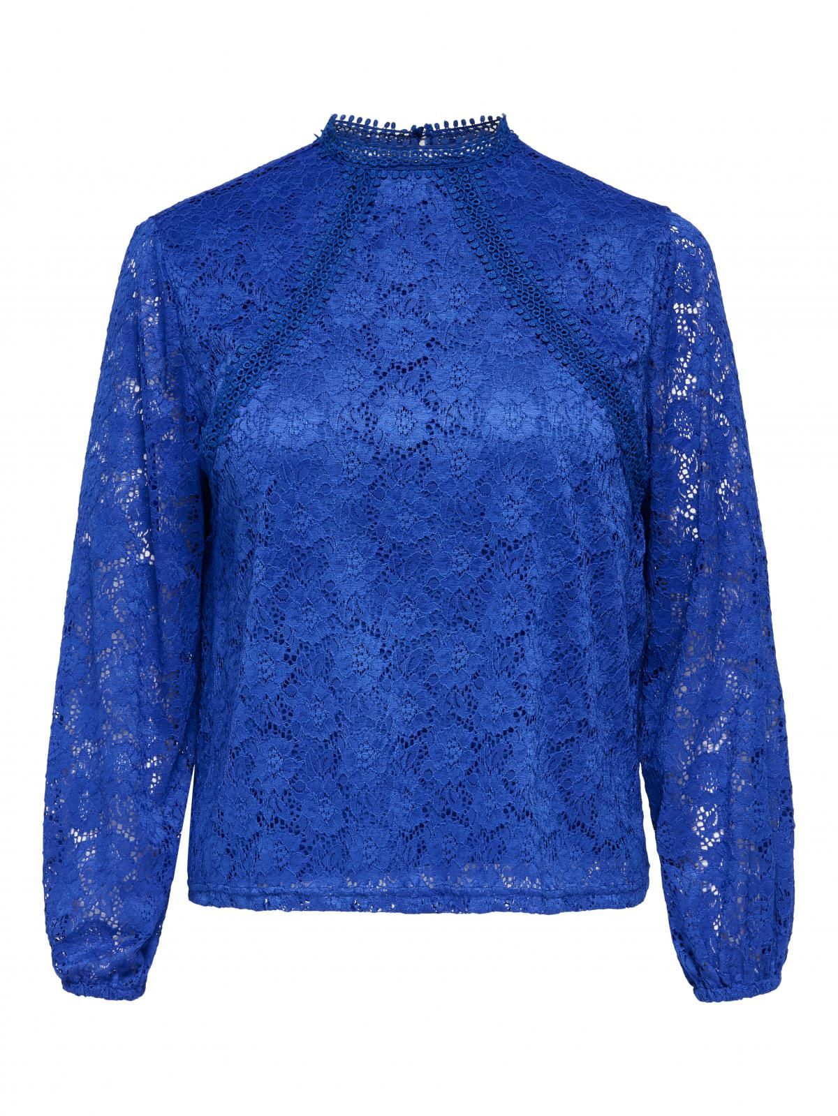 온리 빅사이즈 레이스 하이넥 블라우스 15337893_2082 PURPLE / SODALITE BLUE - 상세 이미지 3