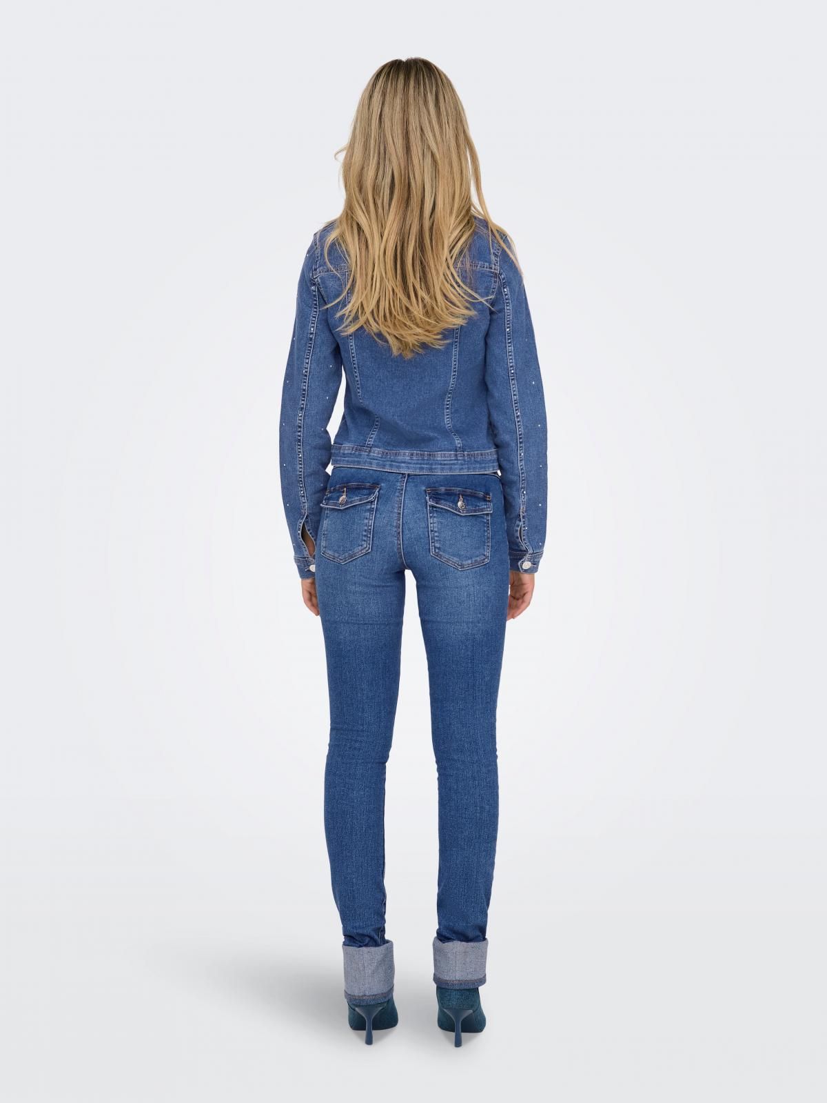 온리 트렌디 데님 숏 재킷 15347091_2115_1181570 BLUE / MEDIUM BLUE DENIM - 상세 이미지 2