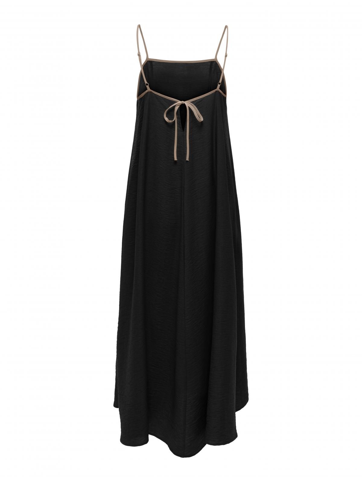 온리 슬리브리스 롱 원피스 스퀘어넥 15367167_2161_1246526 BLACK / BLACK - 상세 이미지 4