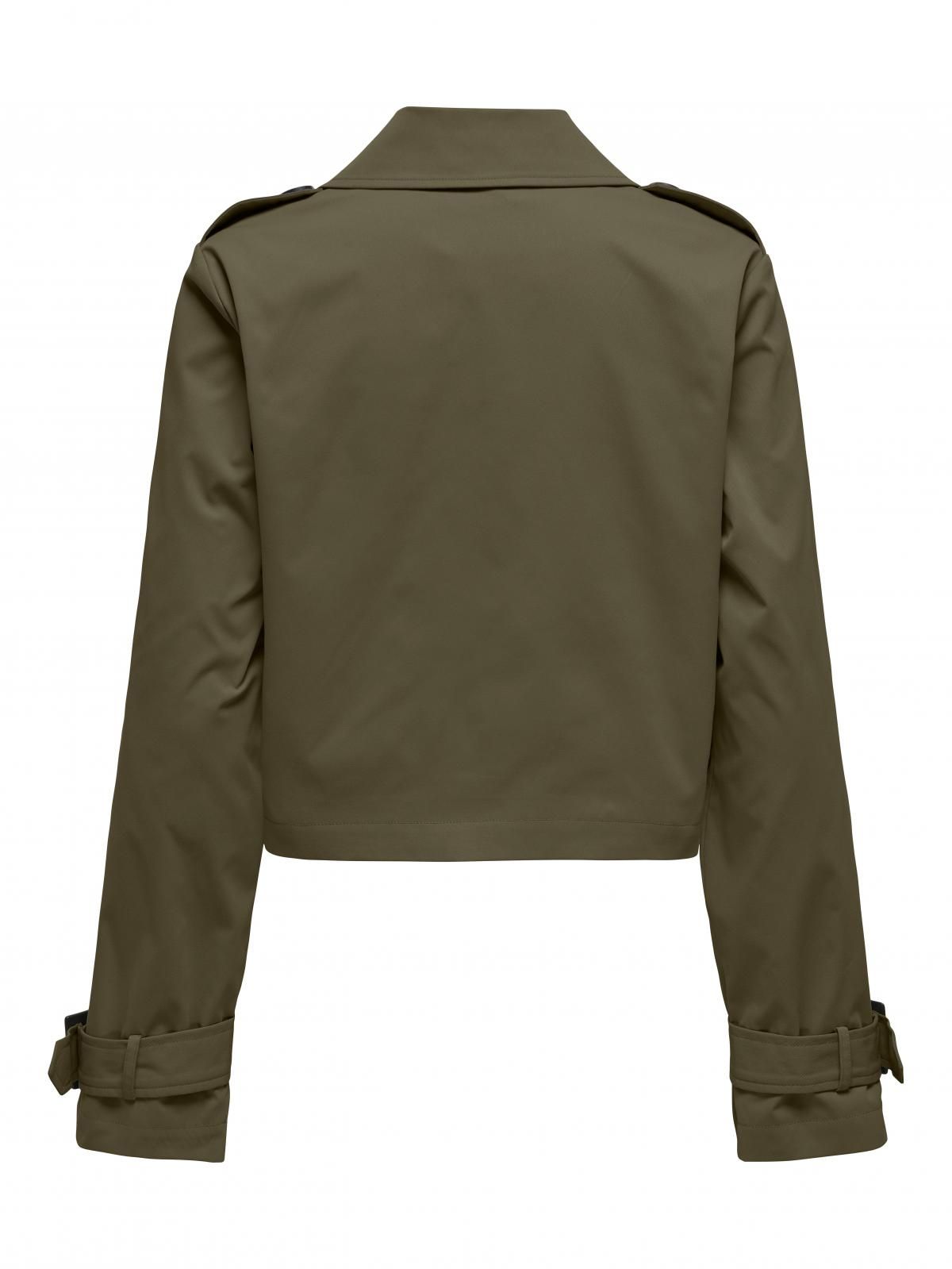 온리 더블버튼 크롭 트렌치코트 15336405_189 GREY / STONE GRAY - 상세 이미지 4
