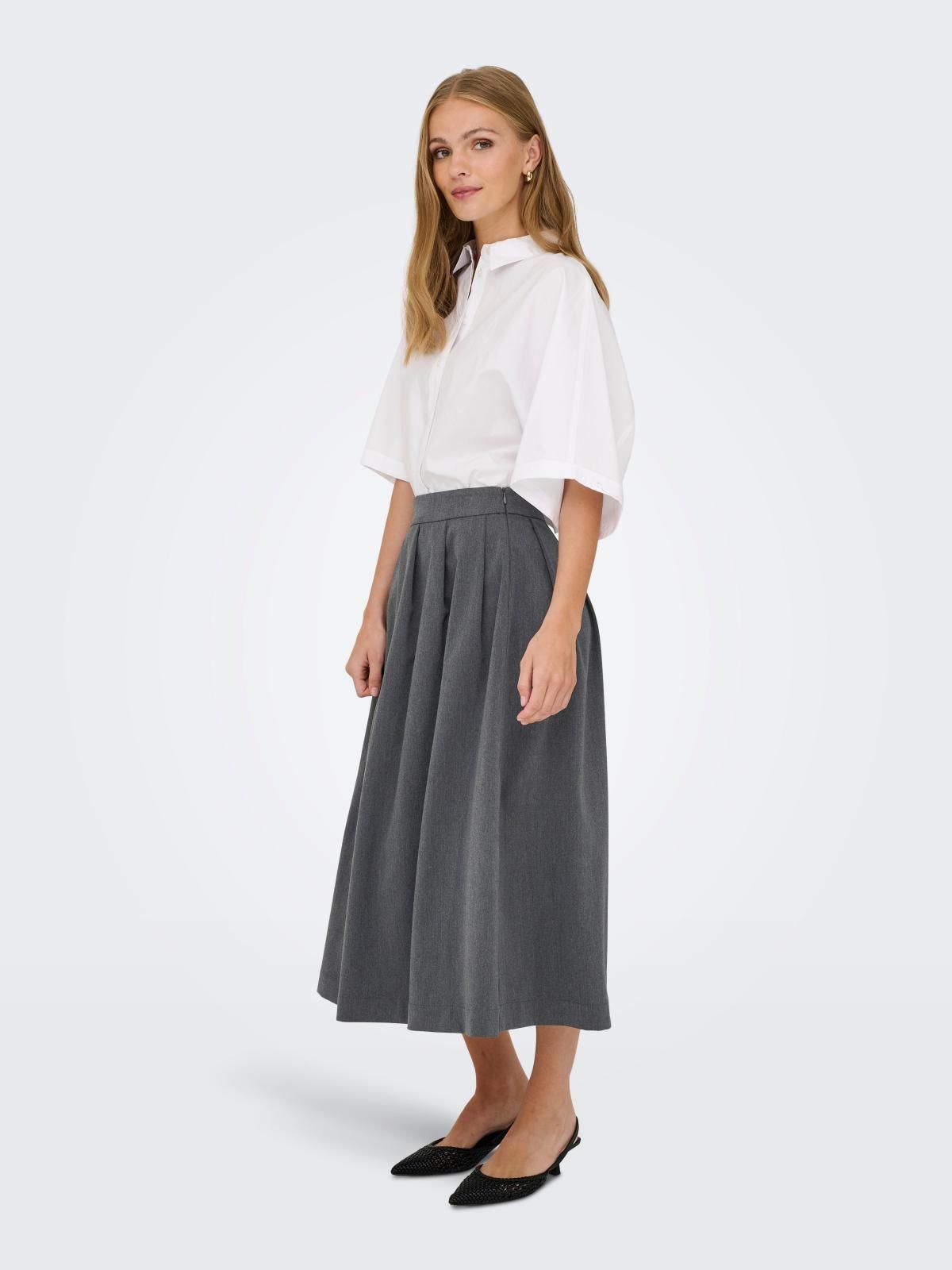 제이디와이 클래식 플리츠 미디 스커트 15355295_2383 GREY / DARK GREY MELANGE - 상세 이미지 5