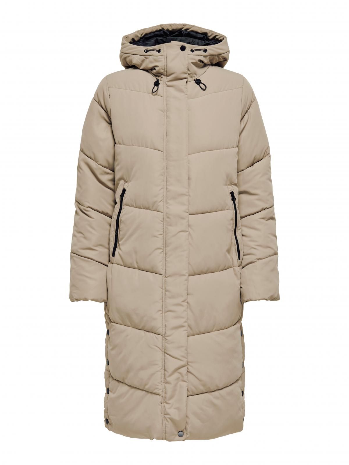 온리 프리미엄 롱 패딩코트 후드 15349121_111 BROWN / SILVER MINK - 상세 이미지 3