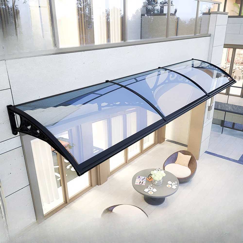 투명 캐노피 처마 지붕 비가림 현관 베란다 차양막 120x400cm - 상세 이미지 2