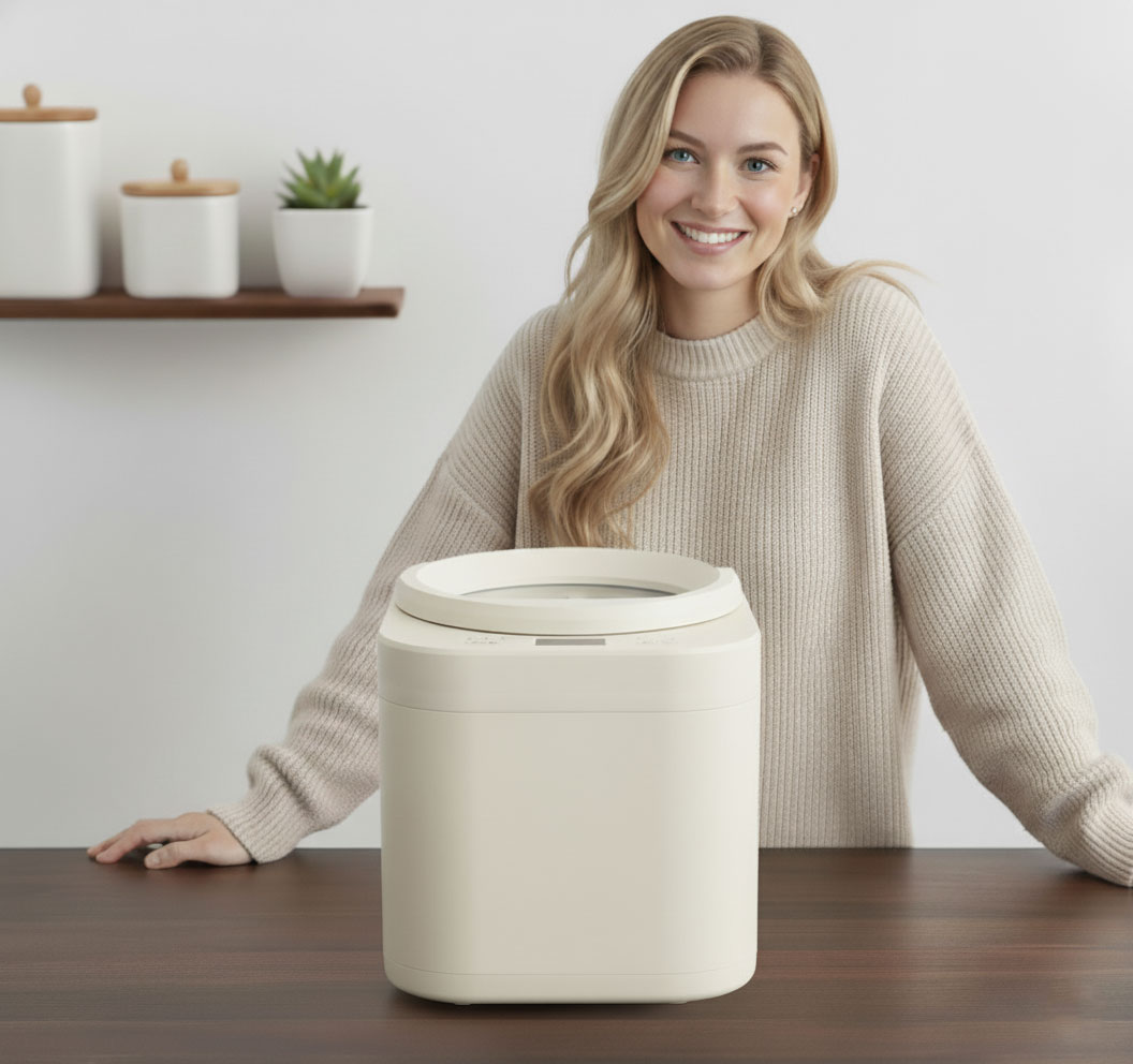 비엘홈 스마트 음식물 처리기 분쇄기 냄새 없는 저소음 건조 분쇄 세척 활성탄필터 가정용