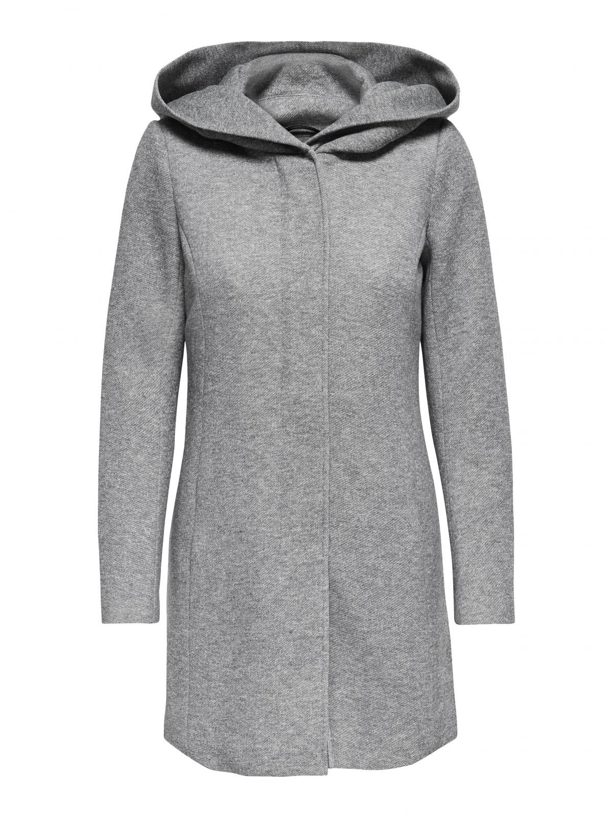 온리 테크니컬 후드 롱코트 15142911_2381 GREY / LIGHT GREY MELANGE - 상세 이미지 3