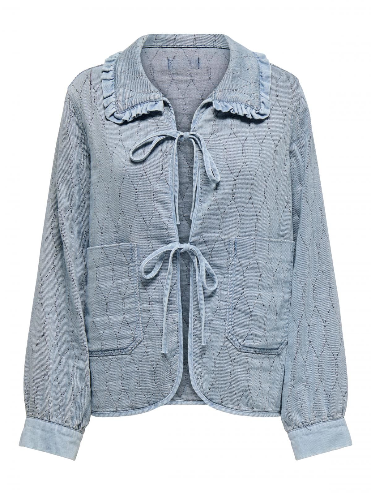 온리 데님 오버핏 테크니컬 재킷 15353205_2116 BLUE / LIGHT BLUE DENIM - 상세 이미지 4
