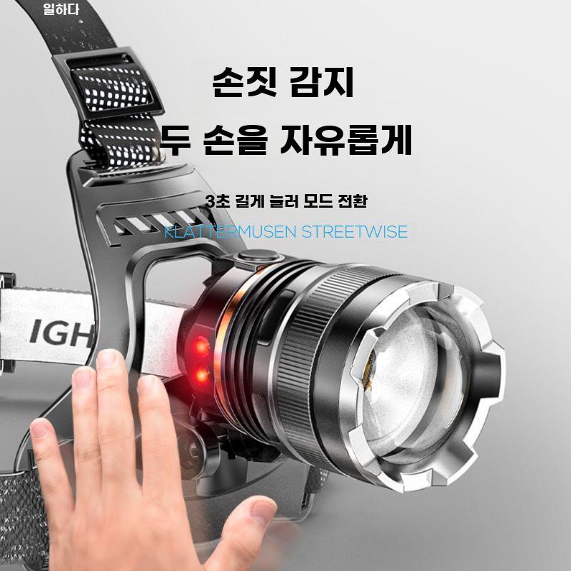 헤드랜턴 2 헤드램프 랜턴 미터 초강력 램프 낚시 - 상세 이미지 4