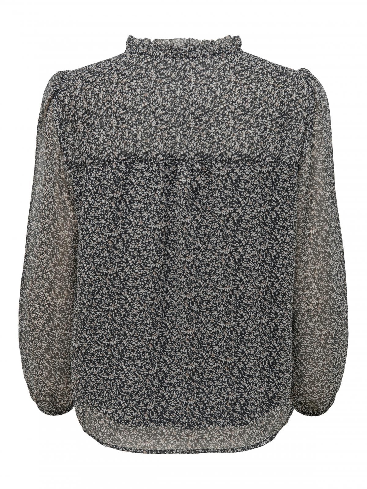온리 쉬폰 브이넥 스트링 블라우스 15229700_2161_939835 BLACK / BLACK - 상세 이미지 4