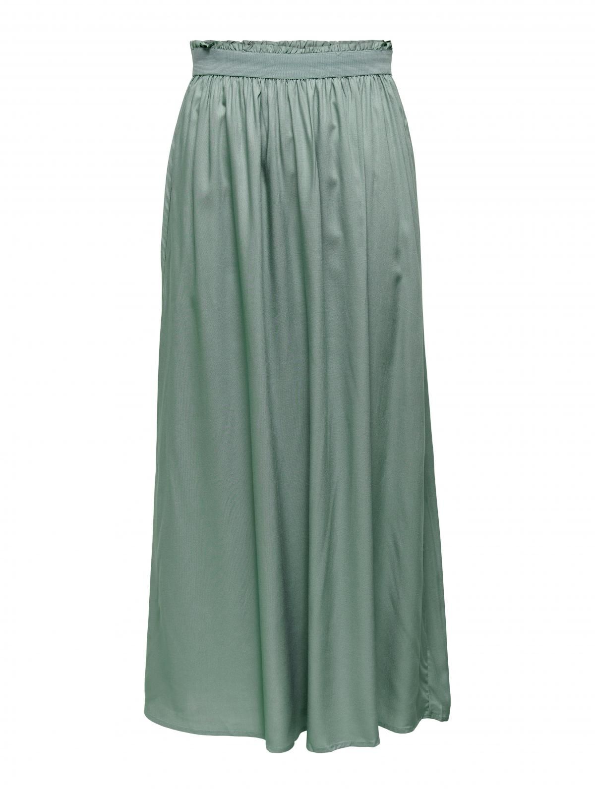온리 플리츠 롱 스커트 엘라스틱 웨이스트 15164606_1467 GREY / CHINOIS GREEN - 상세 이미지 3