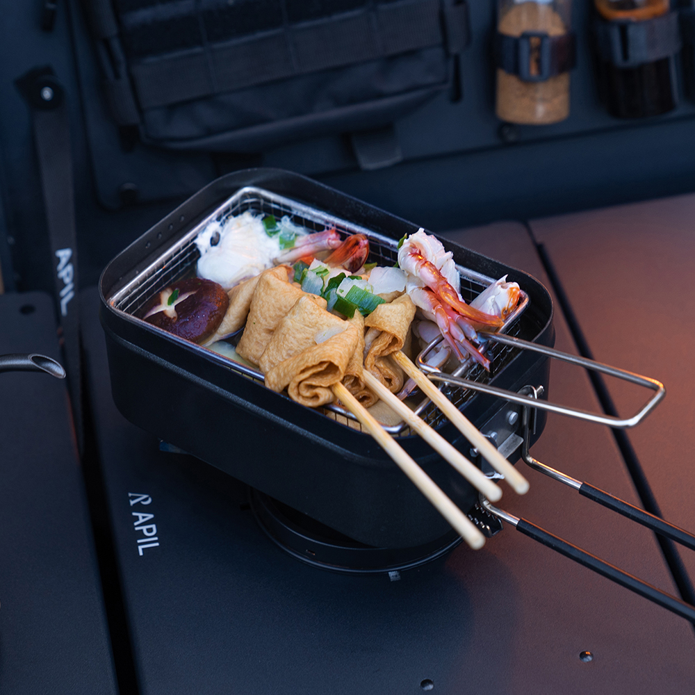 아필 강화 알루미늄 논스틱 코팅 백패킹용 경량 캠핑반합 1400ml