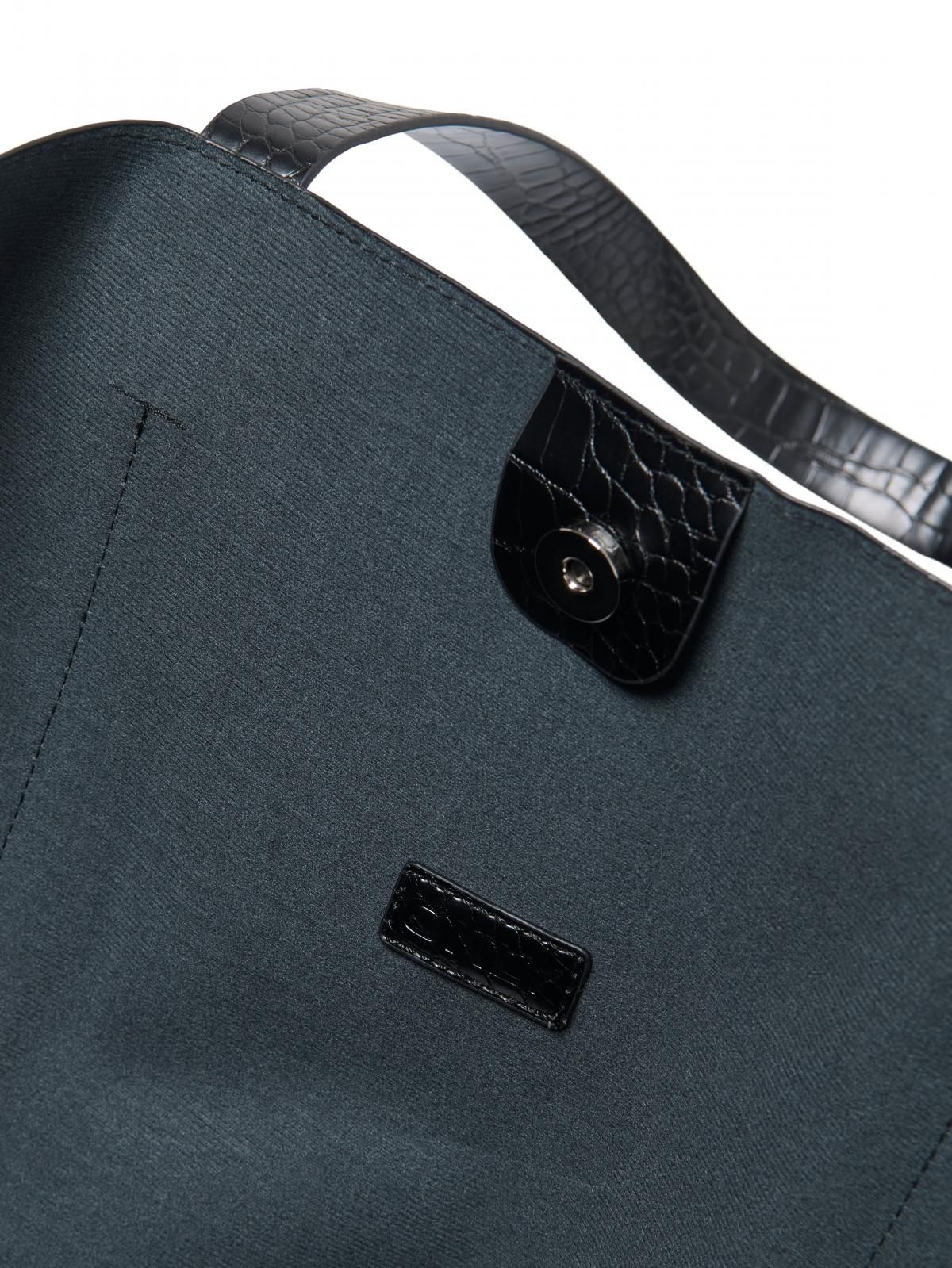 온리 블랙 크로커 엠보 쇼퍼백 15354321_2161_1205754 BLACK / BLACK - 상세 이미지 2