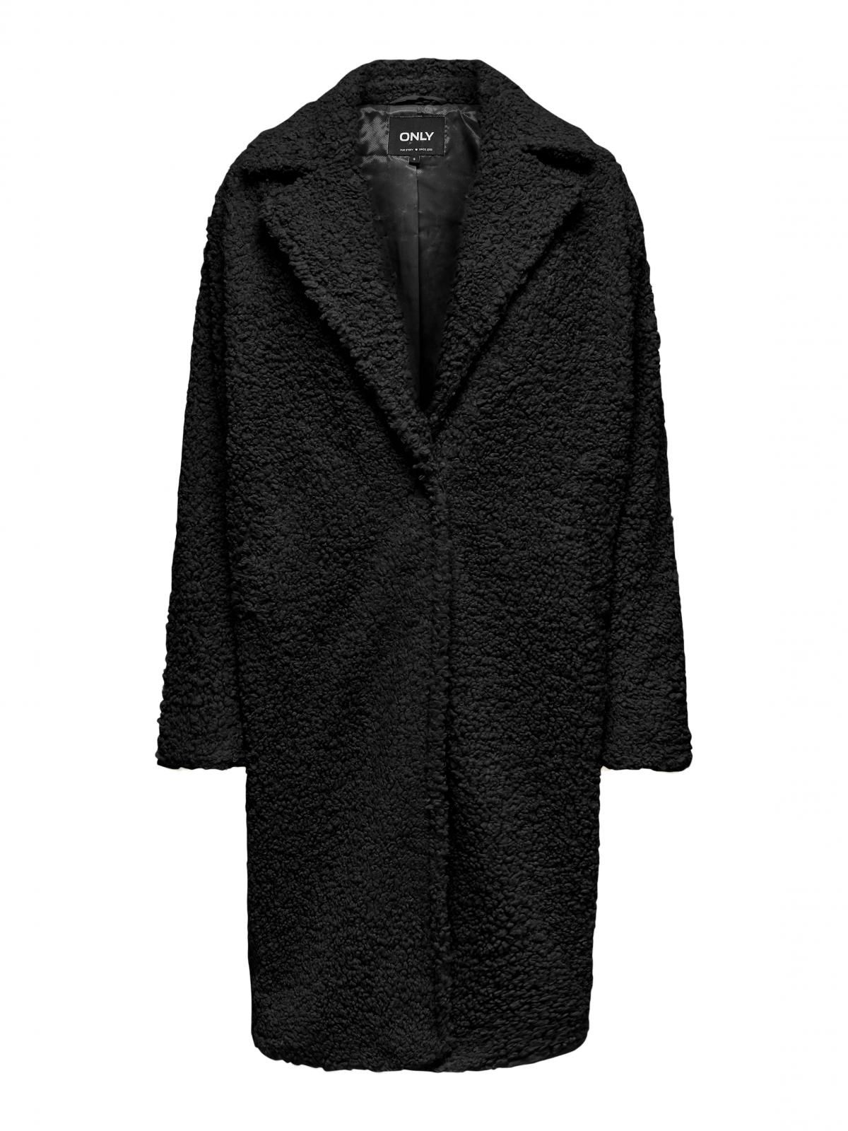 온리 테디디테일 롱코트 15322420_2161 BLACK / BLACK - 상세 이미지 3