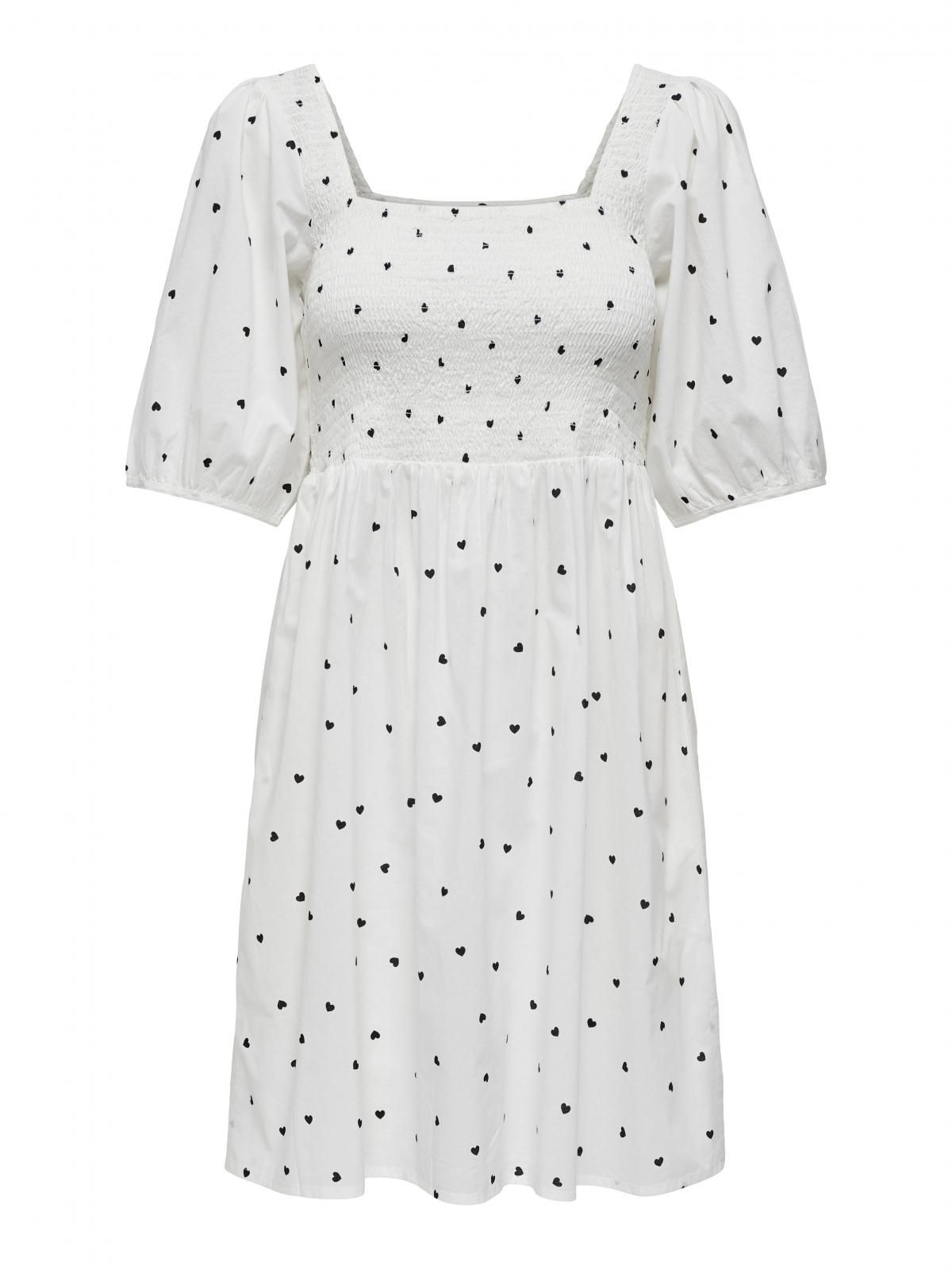 온리 도트 스퀘어넥 스모크 미니 원피스 15296181_5_1041150 WHITE / BRIGHT WHITE - 상세 이미지 3