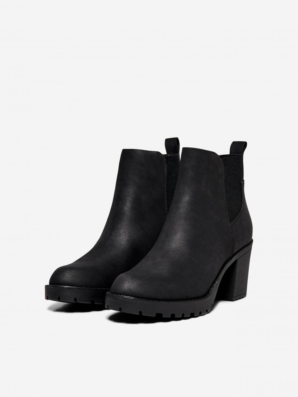 온리 청키힐 앵클부츠 15184295_2161 BLACK / BLACK - 상세 이미지 5
