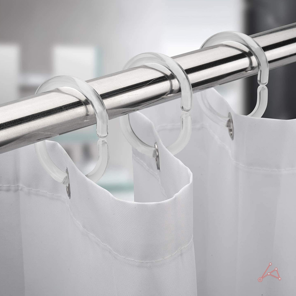 샤워 커튼 링 고리 커텐 고정 봉고리 12p 투명