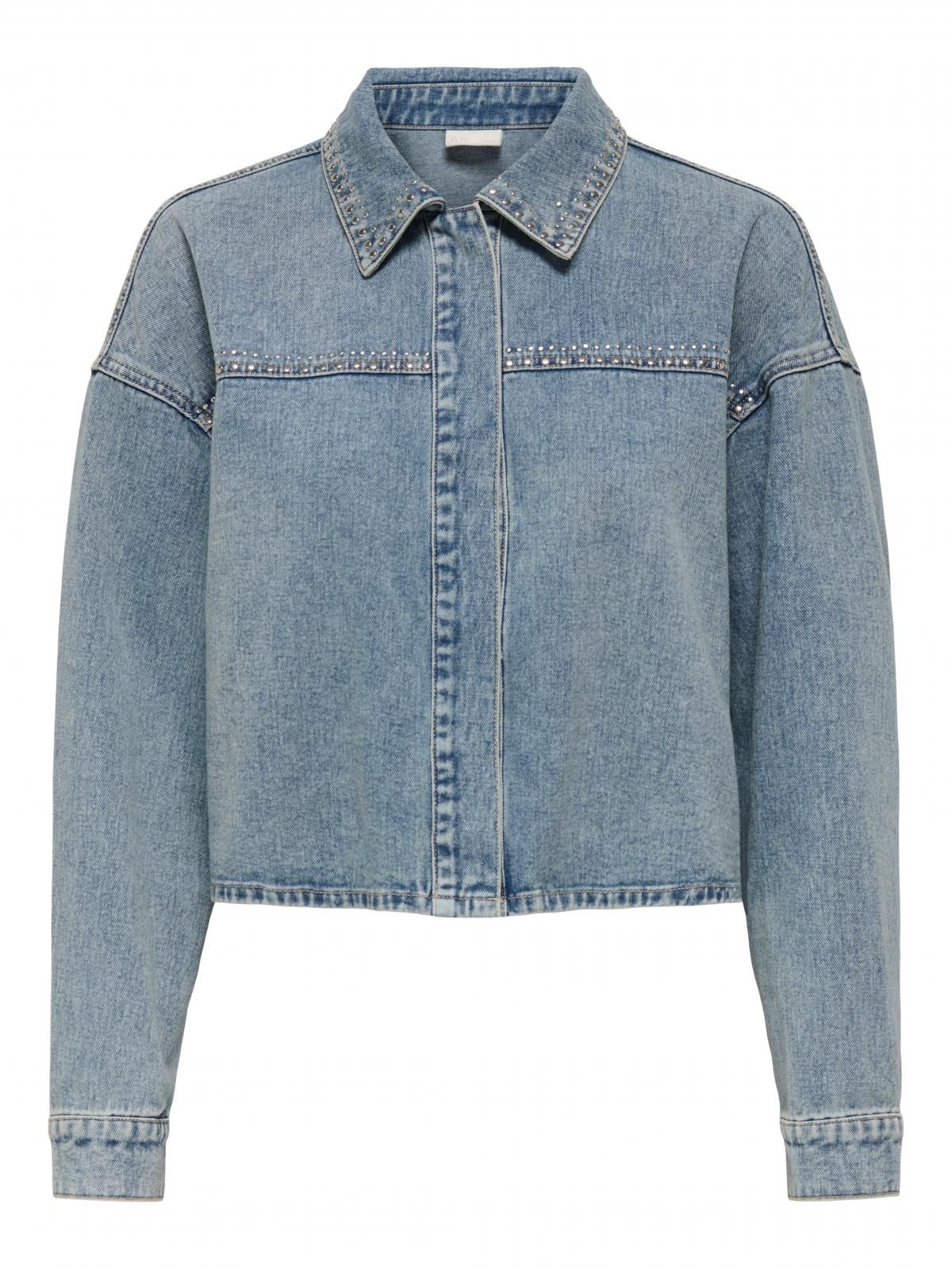 제이디와이 테크니컬 데님 크롭 데님 재킷 15351405_2116 BLUE / LIGHT BLUE DENIM - 상세 이미지 3