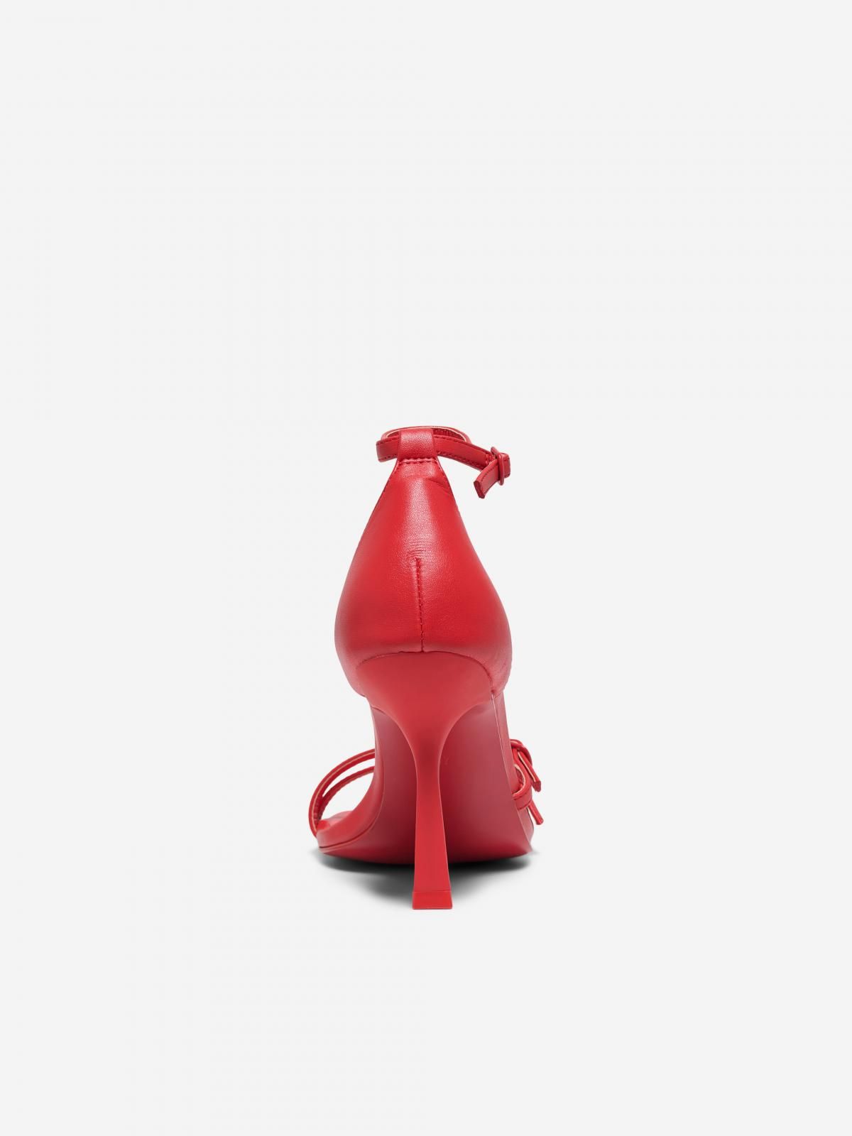 온리 스트랩 레드 스틸레토 힐 샌들 15340888_757 RED / HIGH RISK RED - 상세 이미지 2