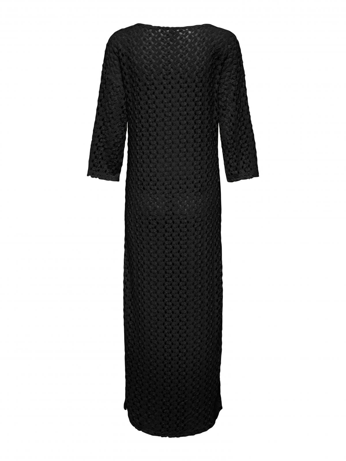 온리 레이스 롱 원피스 브이넥 시스루 15323312_2161 BLACK / BLACK - 상세 이미지 4