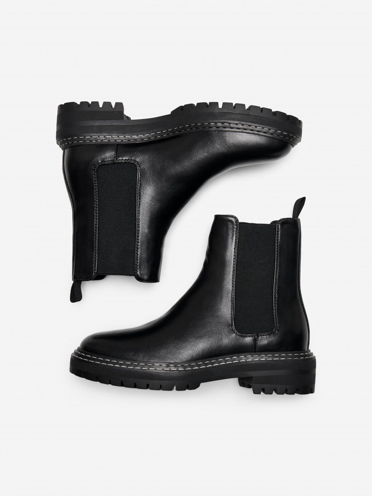 온리 트렌디 첼시 앵클 부츠 15238755_2161 BLACK / BLACK - 상세 이미지 3