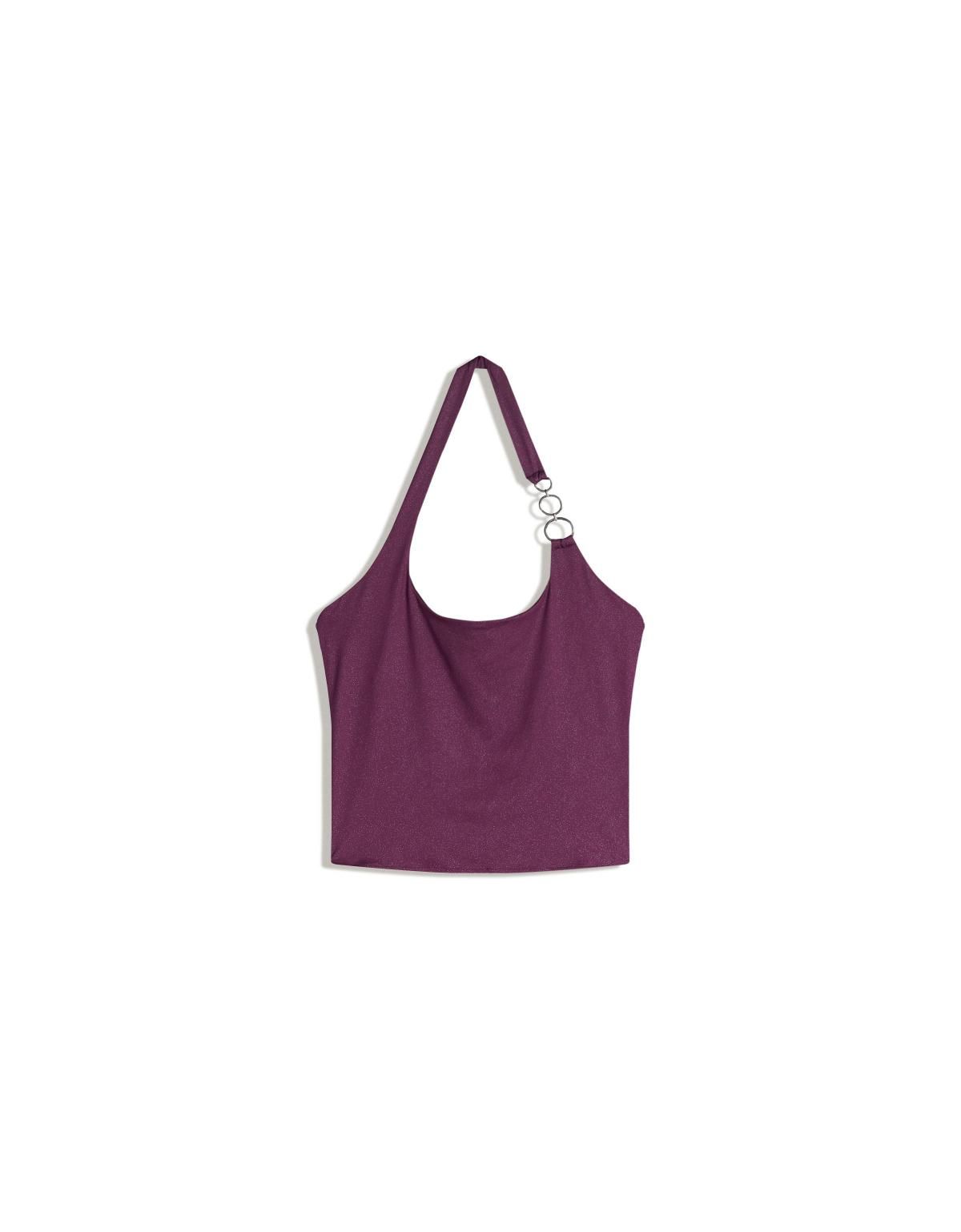 버쉬카 퍼플 아일렛 홀터넥 크롭 탑 8790/360 VIOLET - 상품 이미지