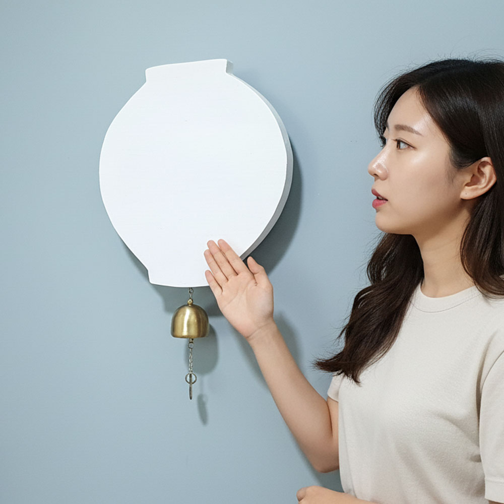 현관종 도어벨 방짜구리 재물운 현관벨 풍경종 달항아리특대 - 상품 이미지