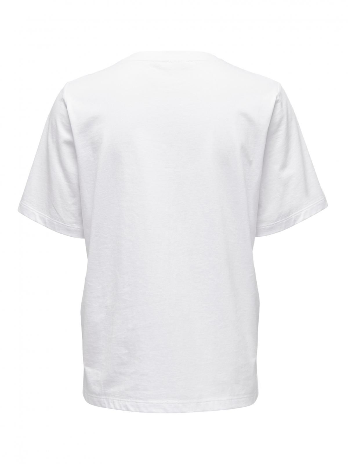 온리 베이직 코튼 라운드넥 반팔 티셔츠 15270390_2206 WHITE / WHITE - 상세 이미지 4