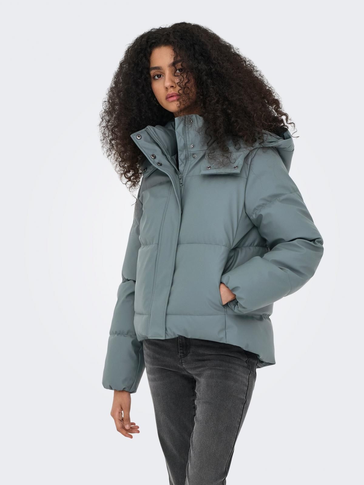 온리 테크니컬 숏 패딩 푸퍼 재킷 15365796_1469 GREEN / BALSAM GREEN - 상품 이미지