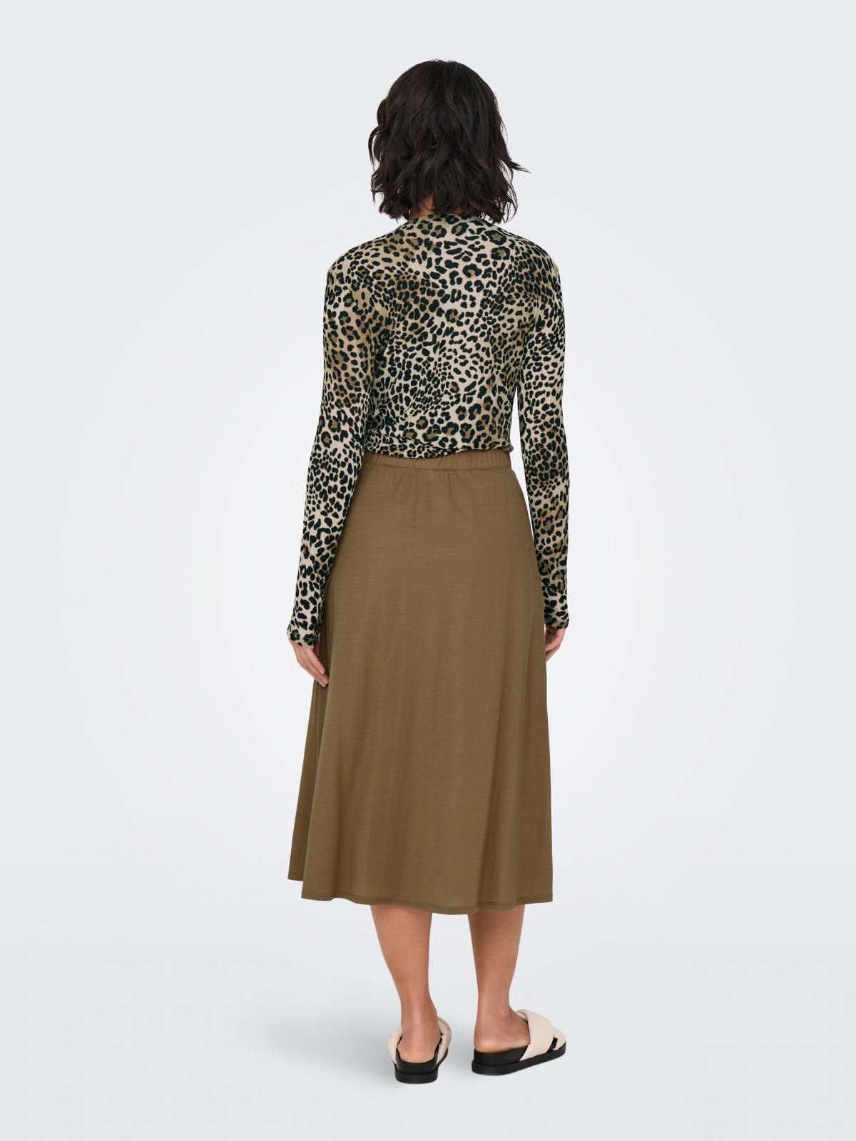 제이디와이 베이직 버튼 미디 스커트 15328378_7383_1128910 BROWN / MALT BALL - 상세 이미지 2
