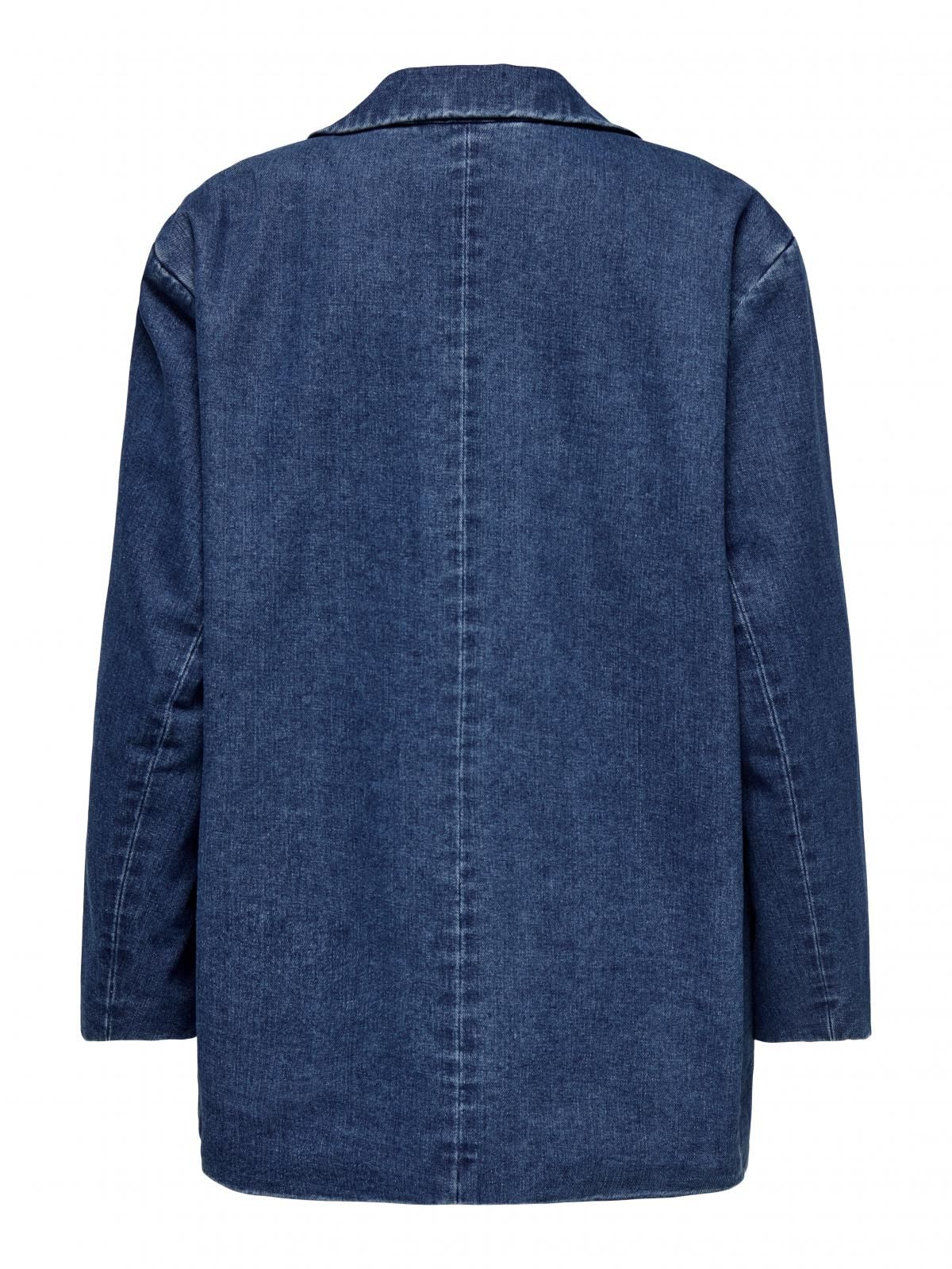 온리 데님 오버핏 테일러드 블레이저 15338592_2115 BLUE / MEDIUM BLUE DENIM - 상세 이미지 4