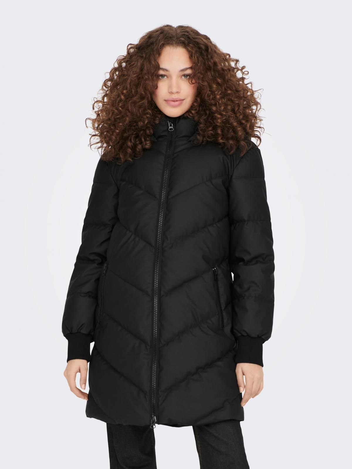 제이디와이 베이직 롱 패딩 코트 15275075_2161_984604 BLACK / BLACK - 상품 이미지