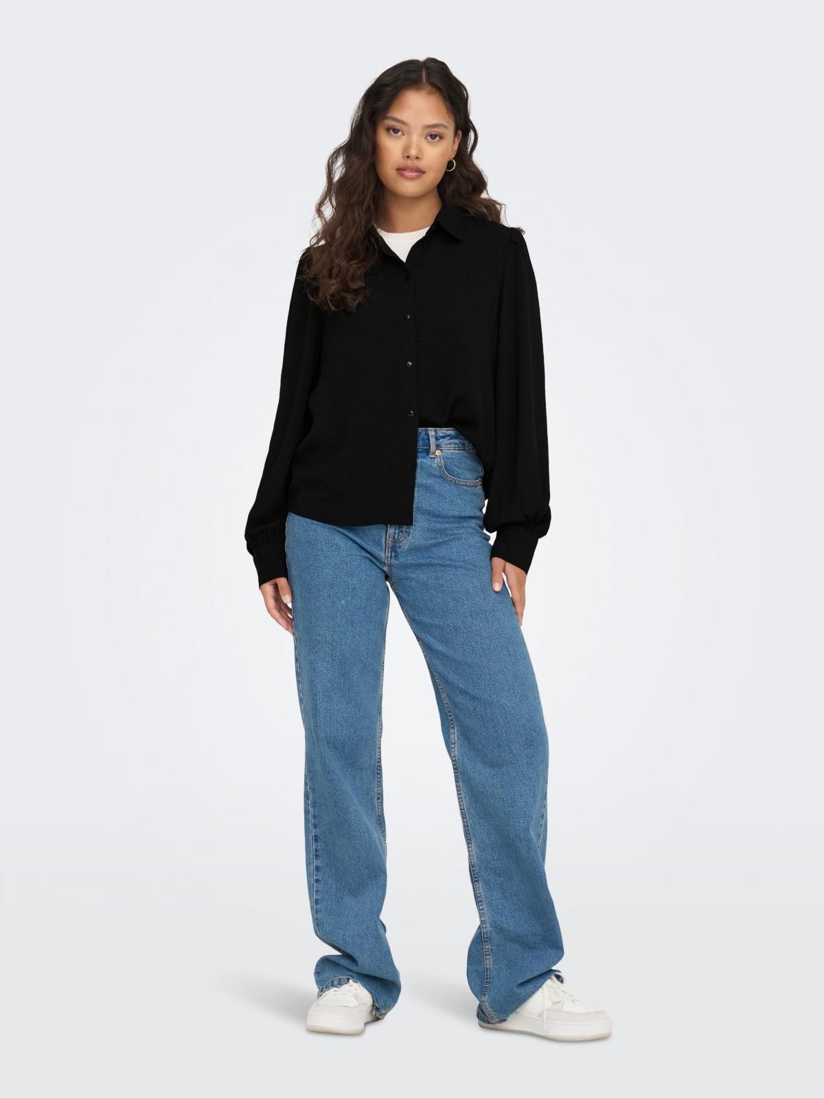 제이디와이 볼륨슬리브 레귤러핏 블랙 셔츠 15283183_2161 BLACK / BLACK - 상세 이미지 5